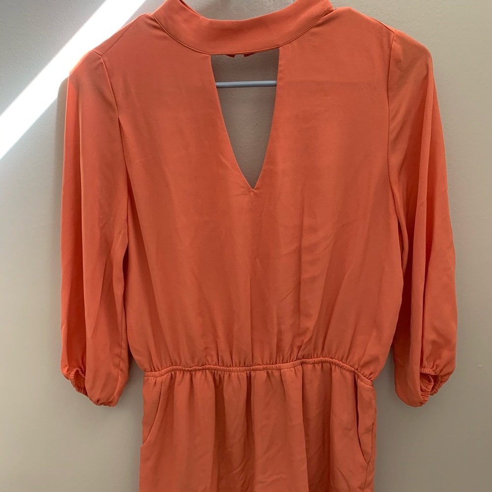 Orange keyhole romper